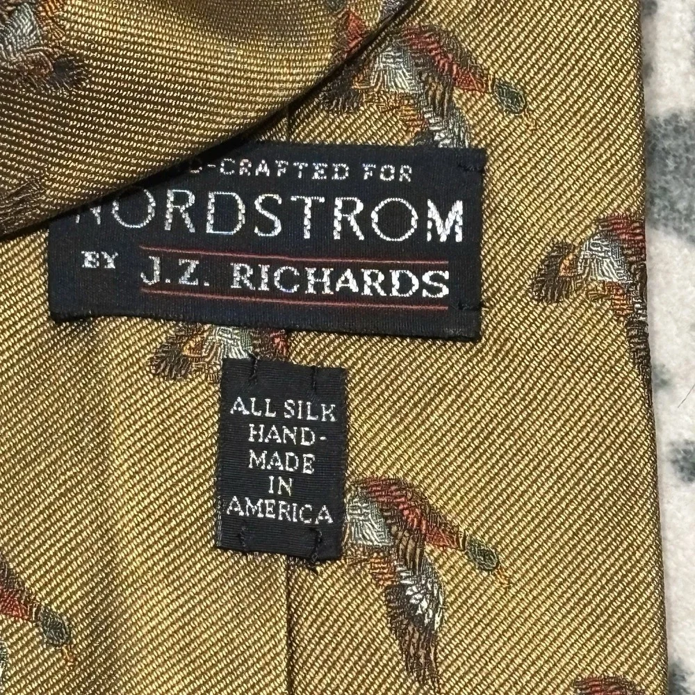 Vintage J.Z. Richards for Nordstrom Mallard Duck  silk tie  Made In USA